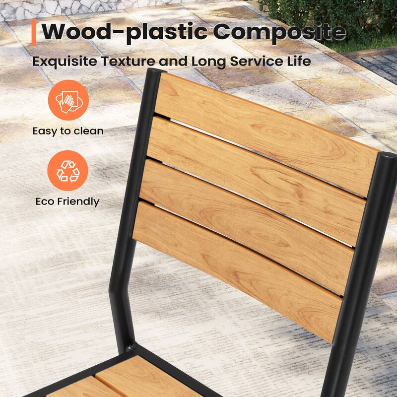 Pellebant 13PC Aluminum X Frame Outdoor Patio Dining Set Table with Stackable Chairs