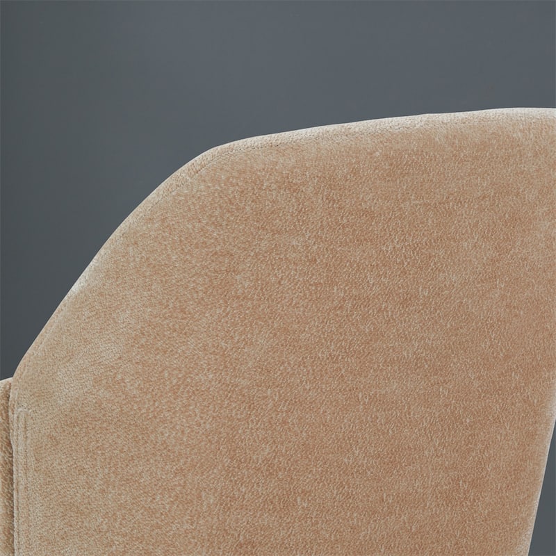 Chenille Armchair,Modern Style Accent Chair w/Wood Legs,Comfy Design