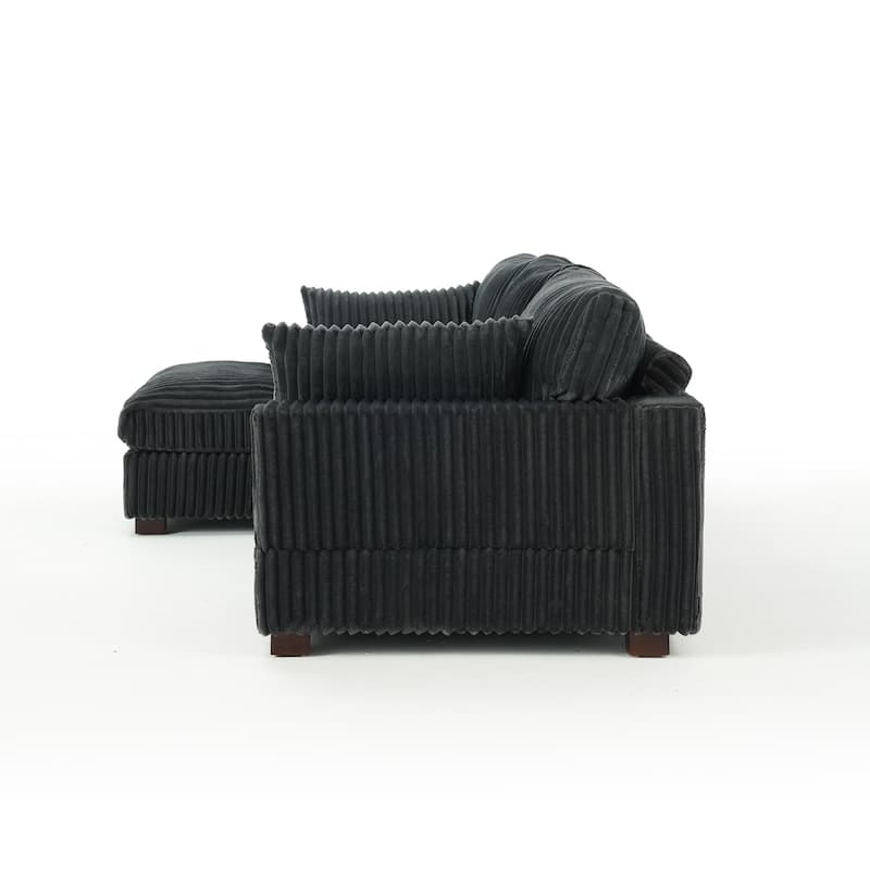 Oversized Plush Modular Sectional Sofa Set L Shaped Couch