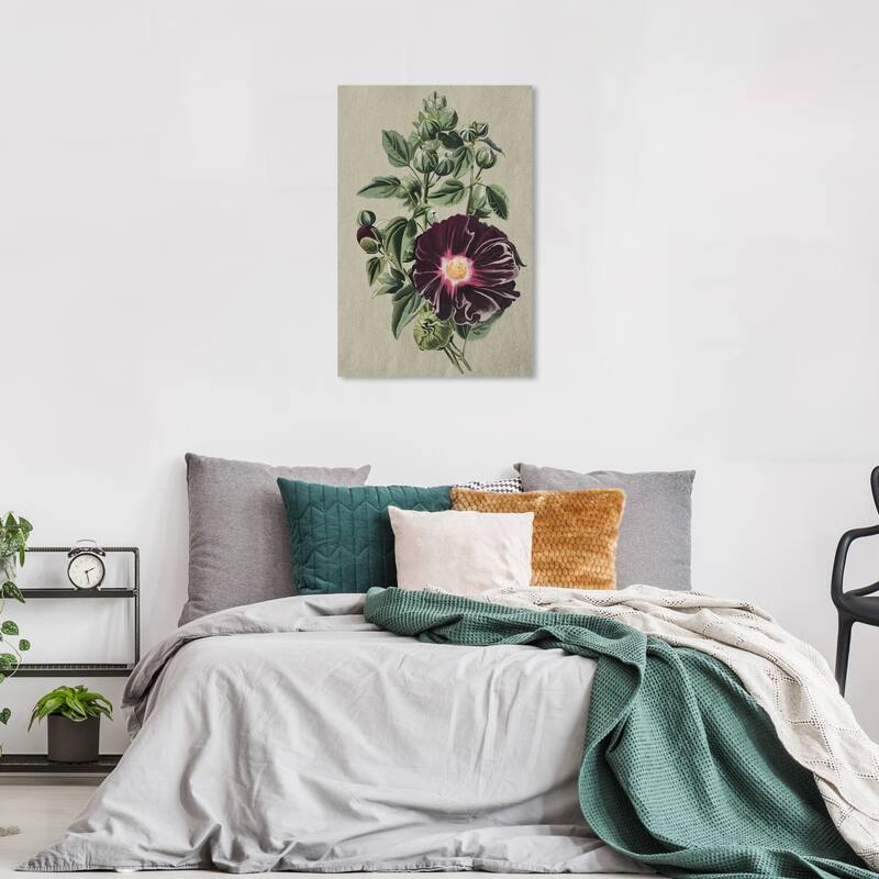 Wynwood Studio Canvas Floral and Botanical Violet Wine Botanical Purple and Dark Purple Farmhouse Wall Art Canvas Print - 36 x 24