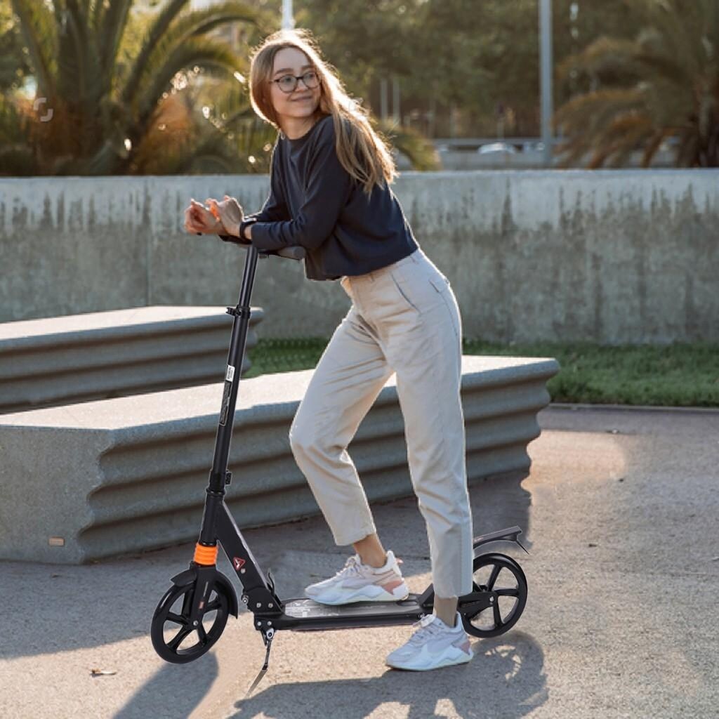 Adult scooter youth folding scooter height adjustable and oversized wheels 