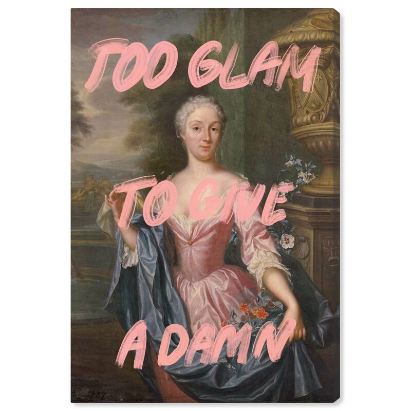 Wynwood Studio Canvas Fashion and Glam Too Glam II Pink and Shabby Chic Wall Art Canvas Print