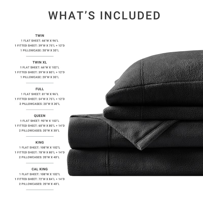 Madison Park Micro Fleece Bed Sheet Set