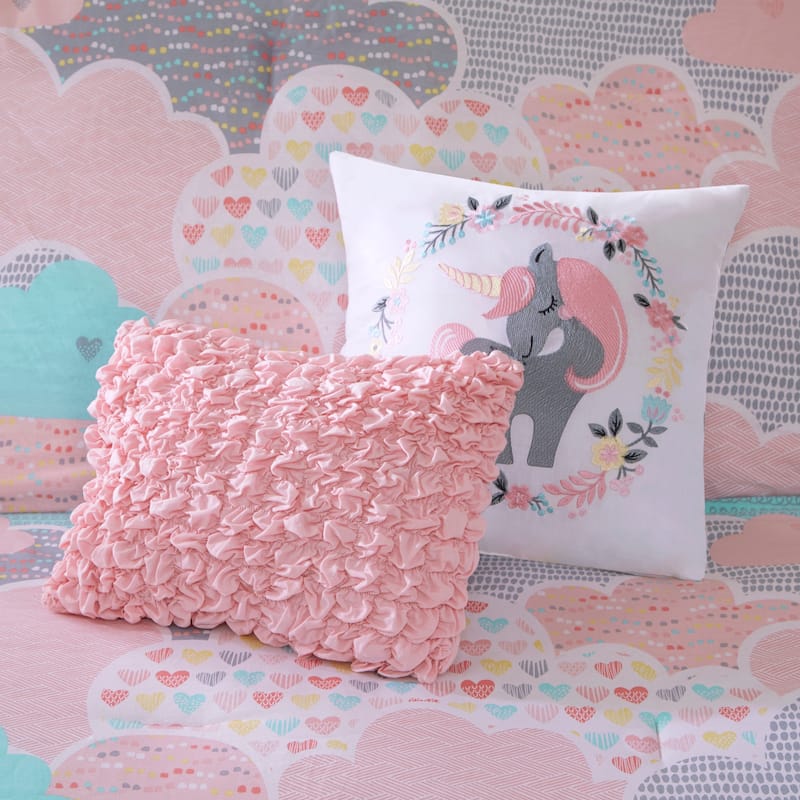 Intelligent Design Kids Bliss Pink Cotton Printed 5-piece Comforter Set