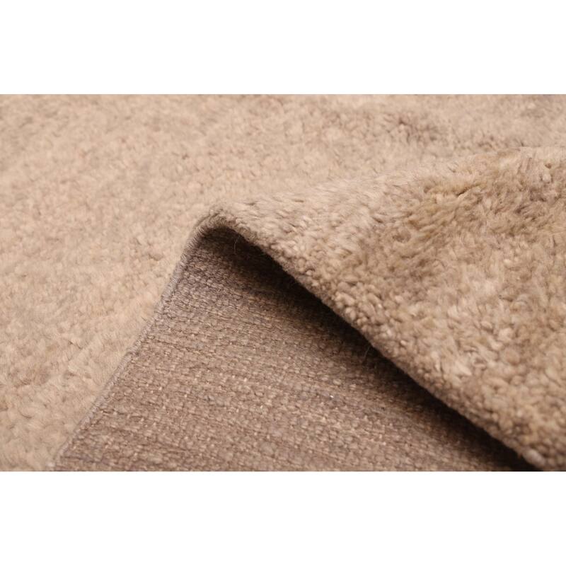 ECARPETGALLERY Hand-knotted Pak Finest Gabbeh Taupe Wool Rug - 9'4 x 12'5