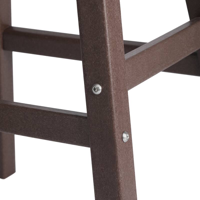 Laguna Hdpe All Weather Outdoor Patio 29" Saddle Seat Bar Stool (Set Of 3)