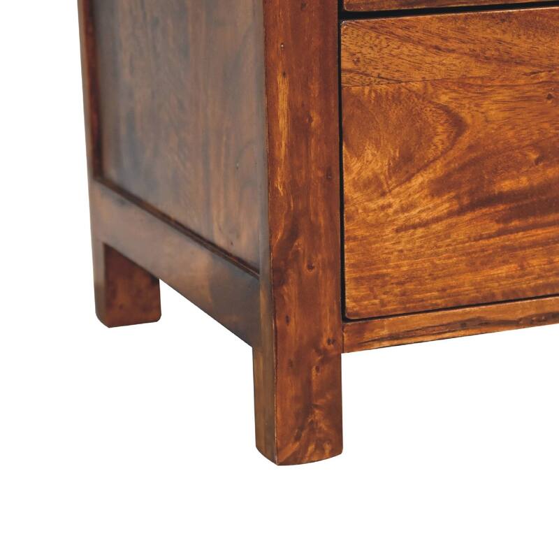 Artisan Furniture Mango Solid Wood Naya Nightstand ,Brown,3 Drawers