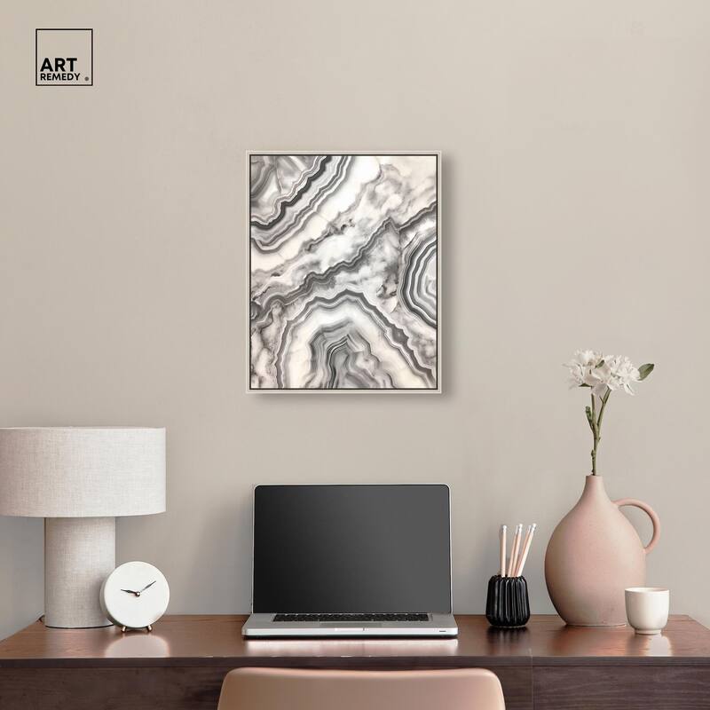 Silvered Sediment Canvas by Art Remedy