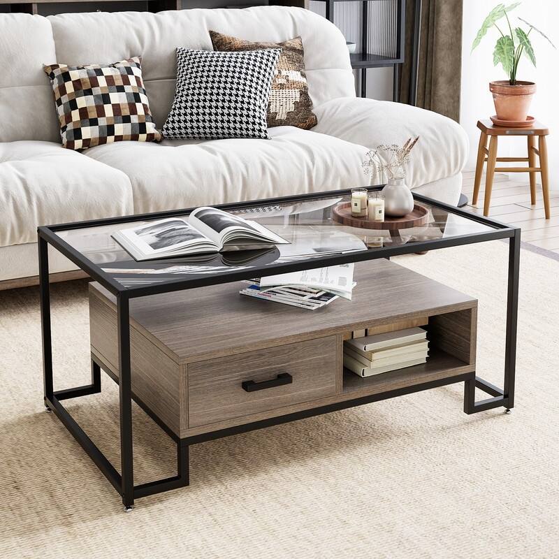 Raised bottom coffee table - Bown