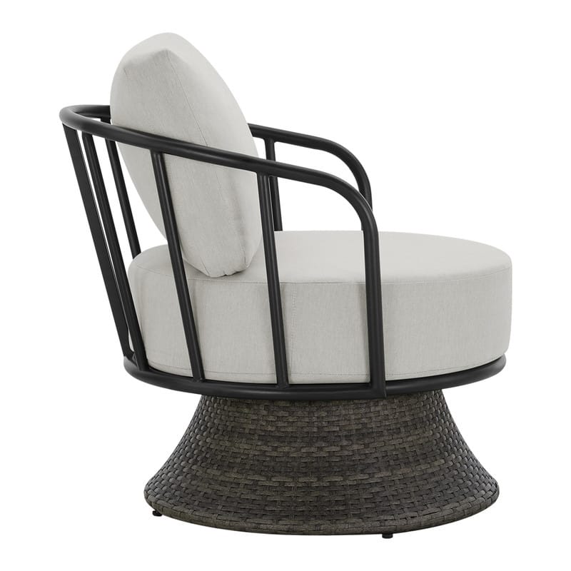 Spruce & Spring Patio Fruniture Outdoor Swivel Chair and Side Table