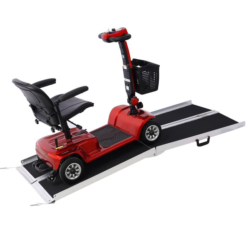 wheel chair ramp 6ft ,aluminium threhold ramp,Portable and Foldable, 600 Pound Capacity, Non-Skid Surface, Two Separate Pieces