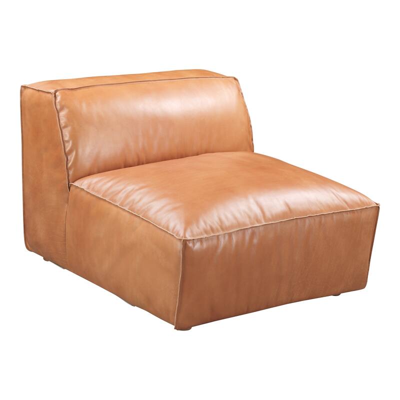 Aurelle Home Lita Modern Modular Sectional Piece - Slipper Chair - Brown