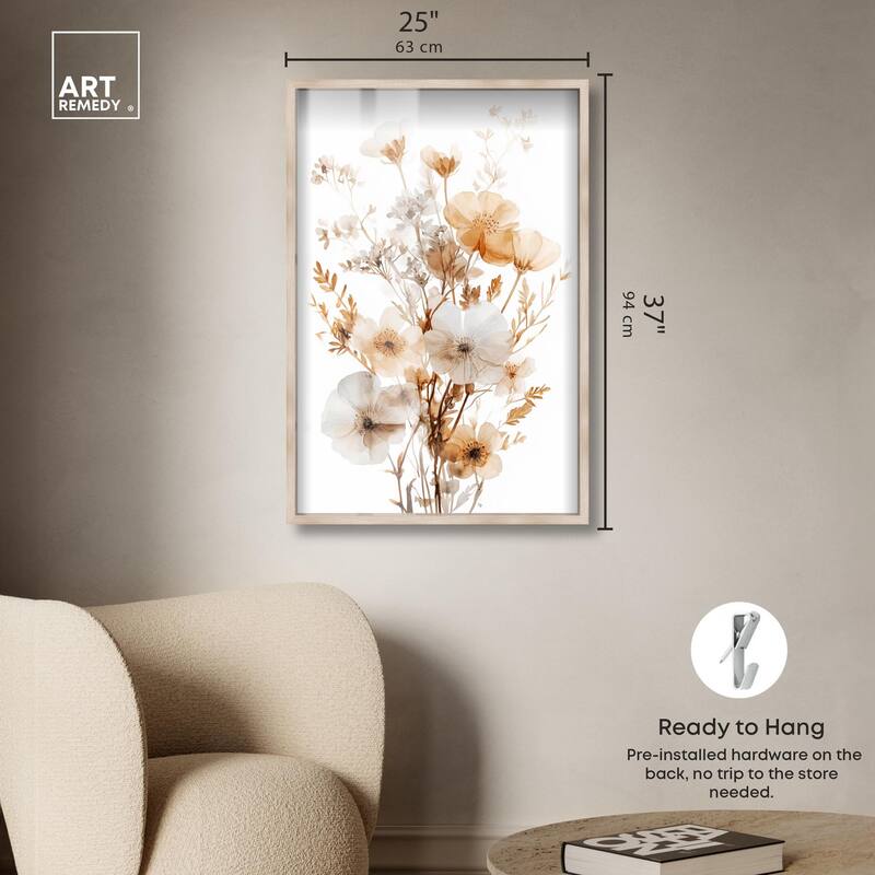 Parchment Petals Shadowbox by Art Remedy