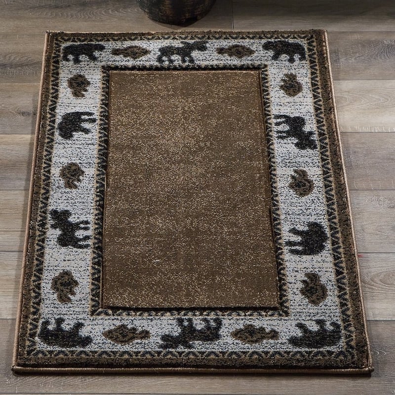 Wildlife Collection Brown/Beige Area Rug