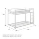 preview thumbnail 19 of 19, Twin Over Twin Modern Low Hight Bunk Bed with Metal Frame
