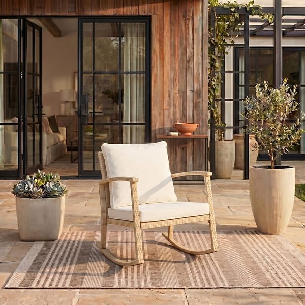 slide 2 of 59, SAFAVIEH Daire Outdoor Rocking Chair - 26" W x 31" D x 32" H