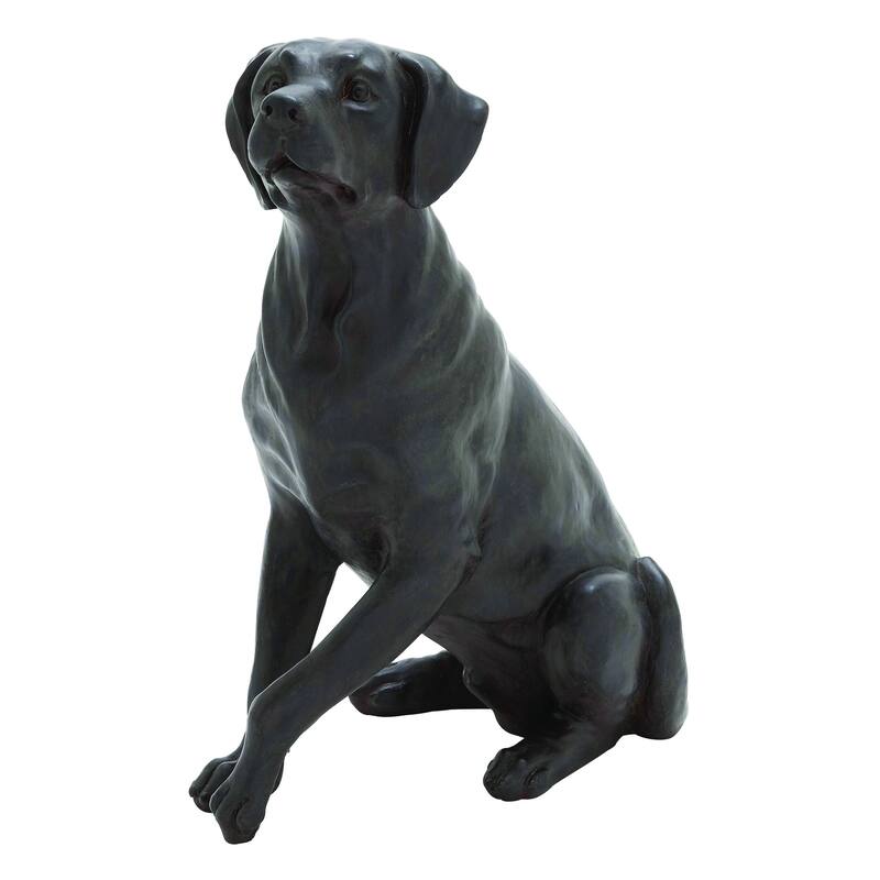 Brown Polystone Dog Decorative Sculpture