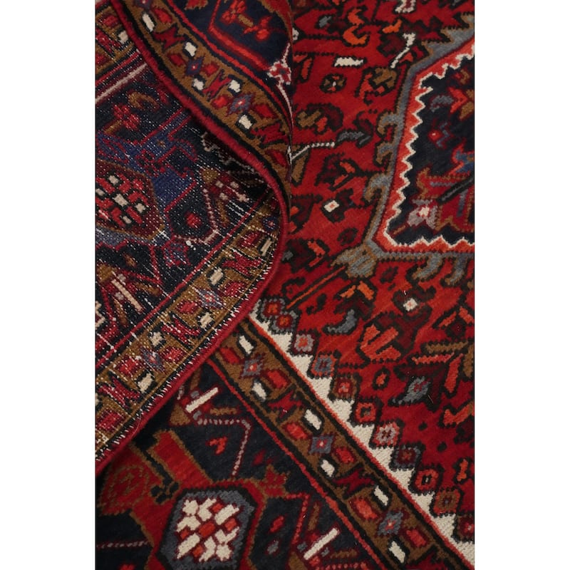 Hand Knotted Oriental 100% Wool Carpet Traditional Medallion Red Heriz Area Rug - 11' 0'' X 8' 5''