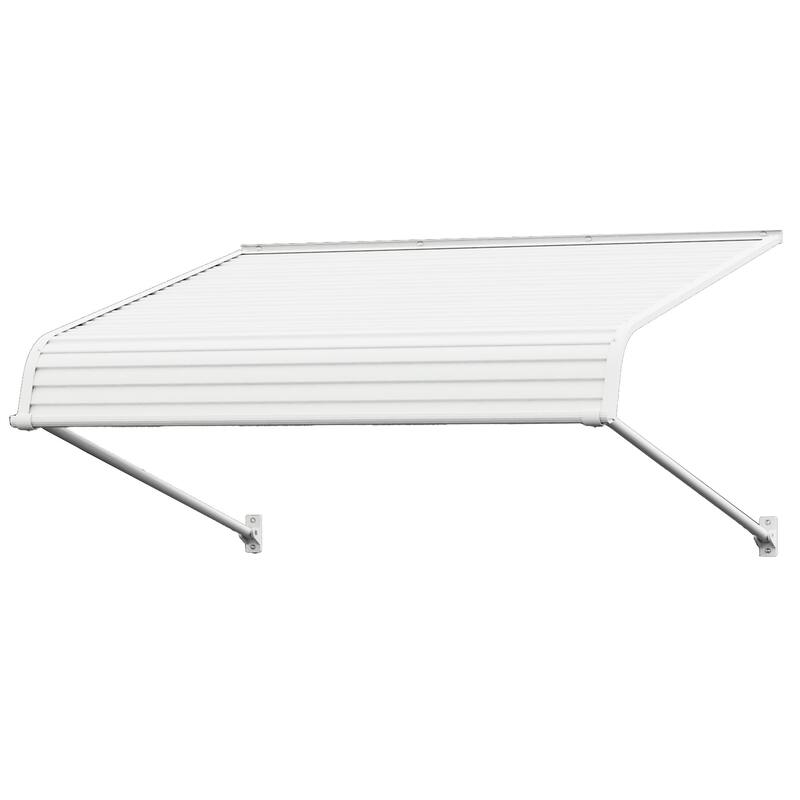 Kozyard Patio Awnings for Window Doors Canopy W48“xD40''Durable Aluminum Frame Premium PVC Panel - W48“xD40''