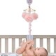 preview thumbnail 2 of 4, Lambs & Ivy Secret Garden Pink Pom Pom Musical Baby Crib Mobile Soother Toy