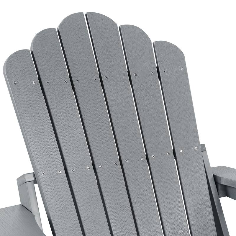 Haven Folding Poly Resin Plastic Adirondack Chair