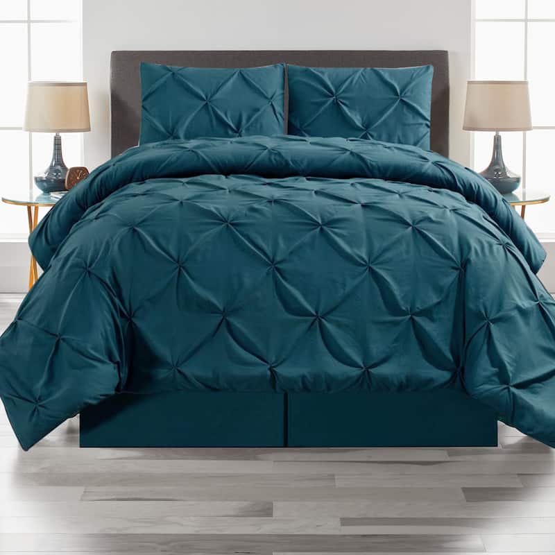 Shatex Kids 2 Piece Solid Color Comforter Set - Green-2 - Twin