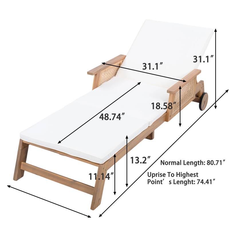 Christopher Knight Home - Nexo Outdoor Acacia Wood Adjustable Chaise Lounge Set with 18.00'' Square Cross Base Side Table