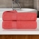 preview thumbnail 9 of 68, Superior Absorbent Zero Twist Cotton Bath Towel (Set of 2) Coral