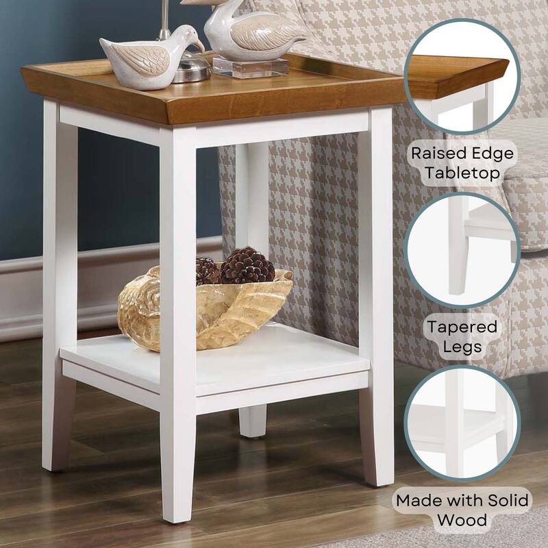Convenience Concepts Ledgewood End Table with Shelf