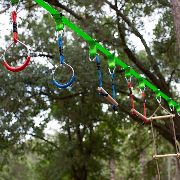 50ft Ninja Slackline Jungle Swing Gym Ninja Warrior Obstacle
