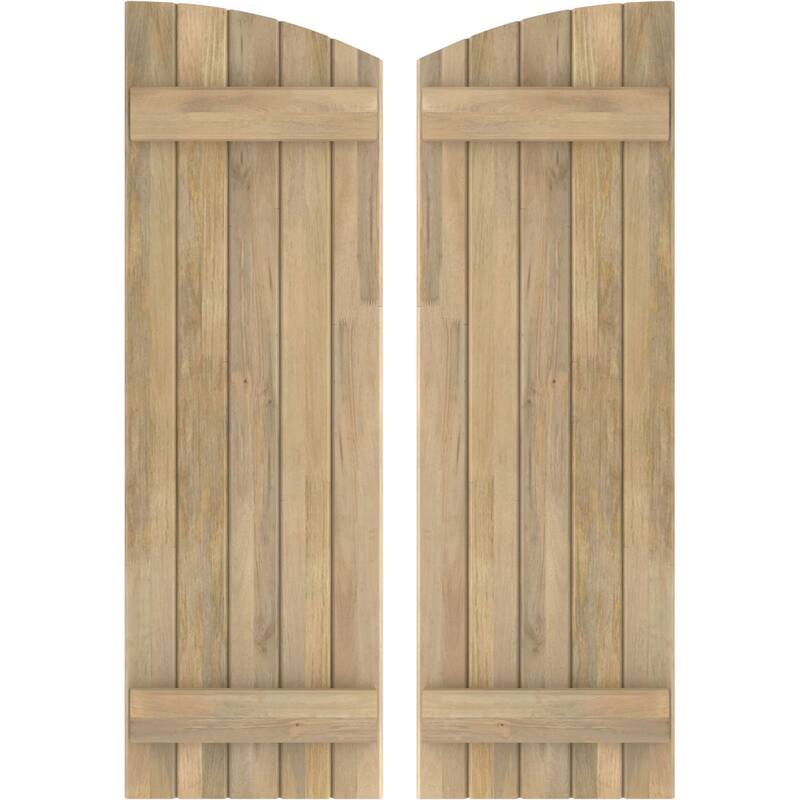 Americraft (2 Batten) Exterior Real Wood Joined BoardnBatten Shutters