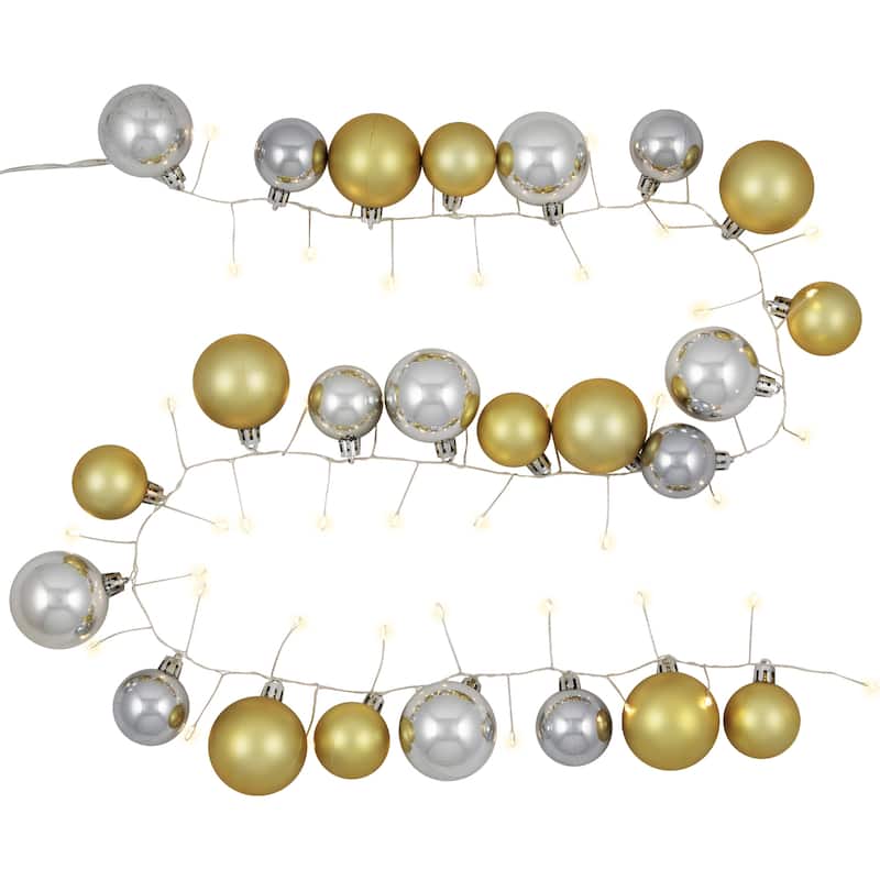 Ornament String Light Christmas Garland - Warm White - 3.75' - 50ct - Gold