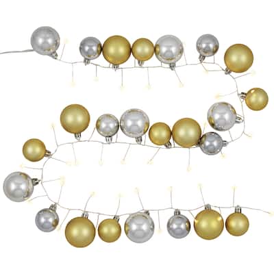 Ornament String Light Christmas Garland - Warm White - 3.75' - 50ct - Gold