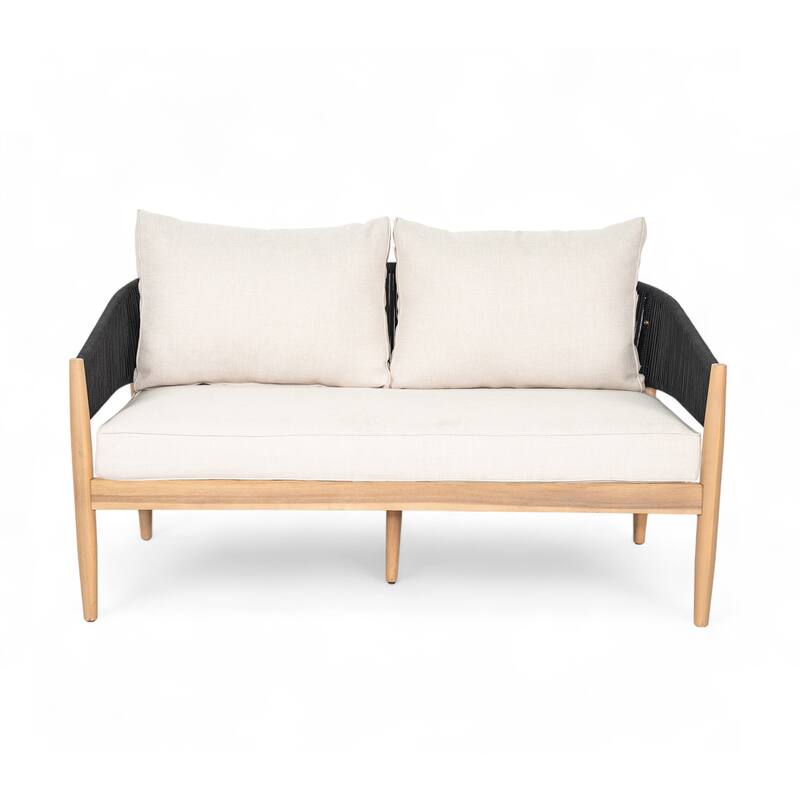 Christopher Knight Home - Linda Acacia Wood 4 Piece Outdoor Chat Set