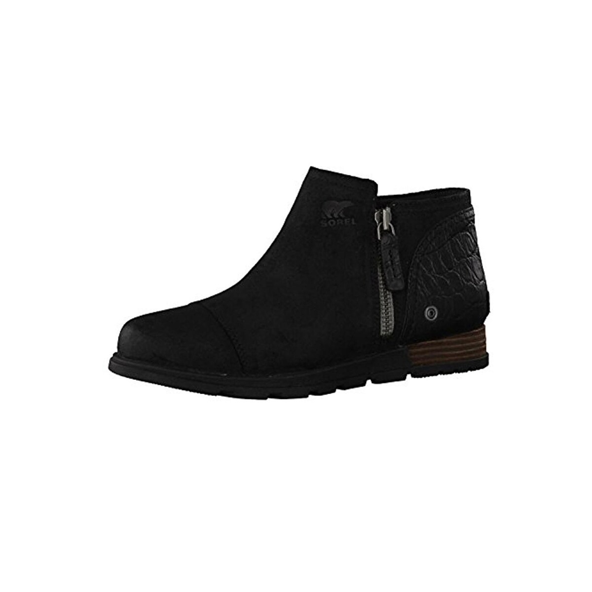sorel textured ankle boots
