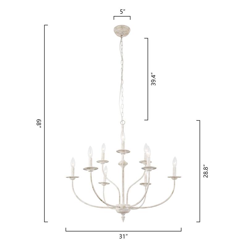 Maxax 9 - Light Candle Style Classic / Traditional Chandelier