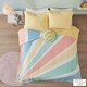 preview thumbnail 9 of 22, Intelligent Design Kids Jessie Rainbow Sunburst Reversible Cotton Quilt Set with Throw Pillow