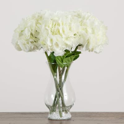 Hydrangea Artificial Floral Arrangement - 20" - White