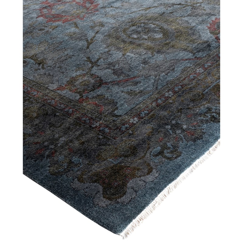 Overdyed One-of-a-Kind Hand-Knotted Area Rug - Gray - 8' 0" x 10' 0"