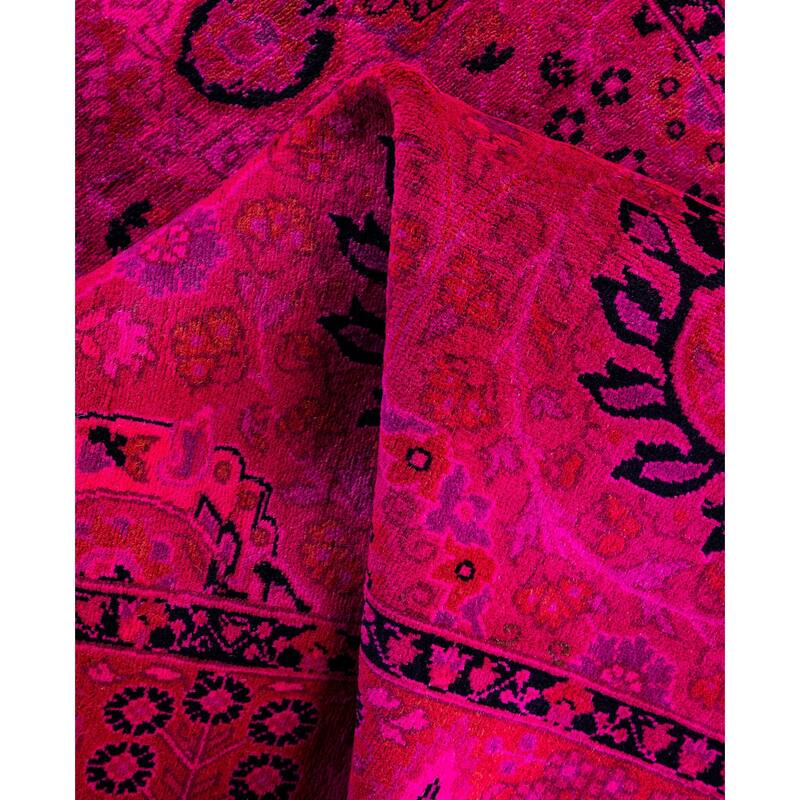 Overdyed One-of-a-Kind Hand-Knotted Area Rug - Pink - 3' 1" x 5' 2"