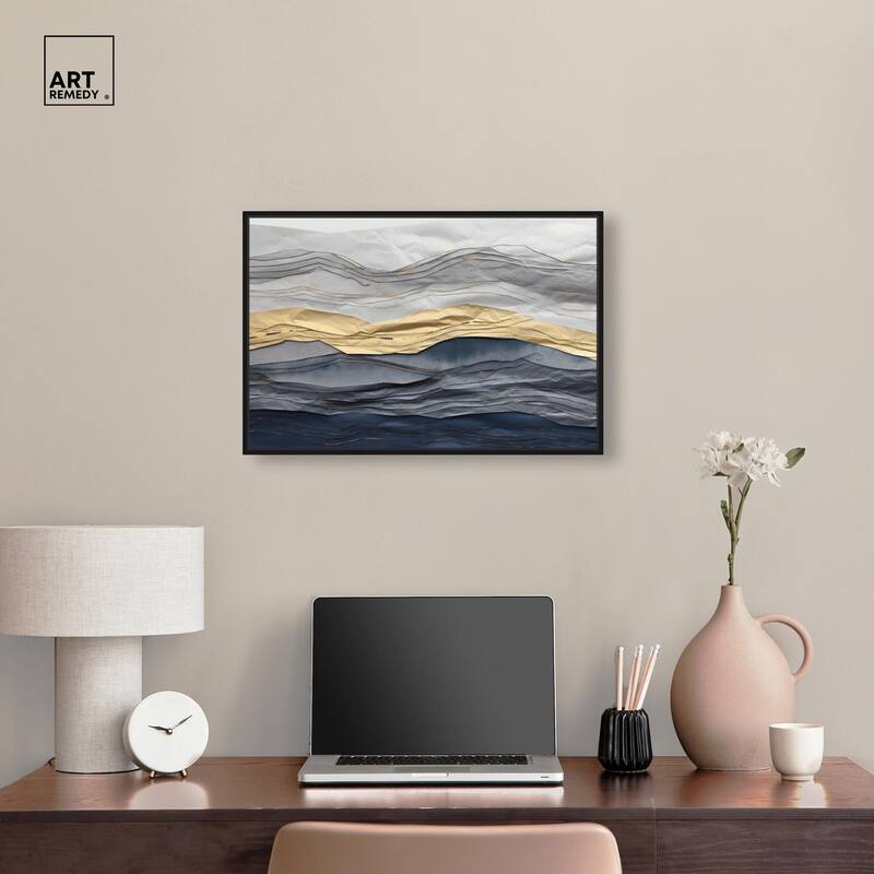 Flowing Golden Tide Canvas by Art Remedy