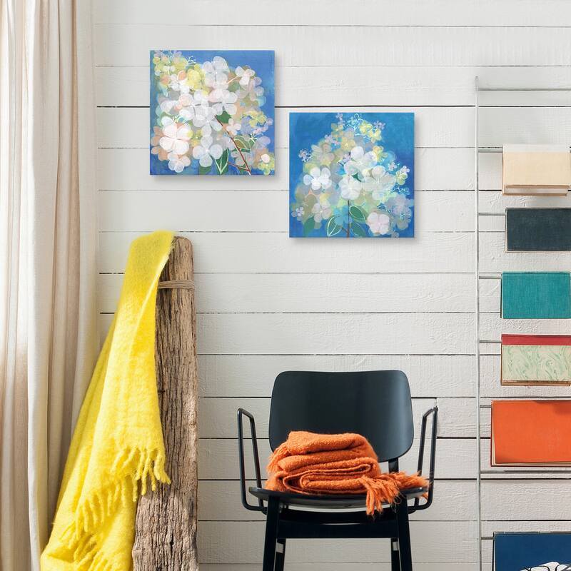 Hydrangea Aqua Tissue & Hydrangea Blue Tissue by Maret Hensick Canvas Art Prints