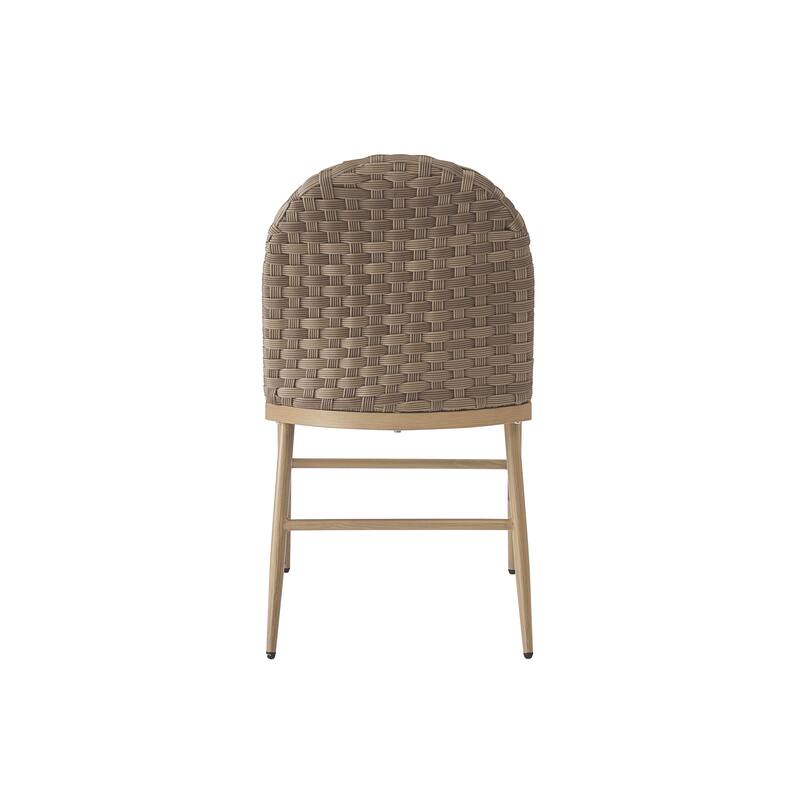 Christopher Knight Home - Marlowe Upholstered Armless Barstool with Iron Frame and Rattan Back (Set of 2)