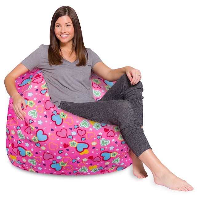 Kids Bean Bag Chair, Big Comfy Chair - Machine Washable Cover