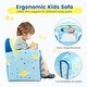 preview thumbnail 6 of 9, Costway Kid's Sofa Chair Toddler Upholstered Armchair Wooden Frame - See Details