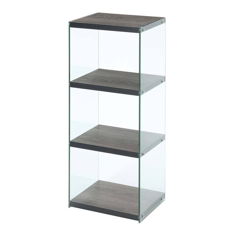 Convenience Concepts SoHo 4 Tier Glass Tower Bookcase