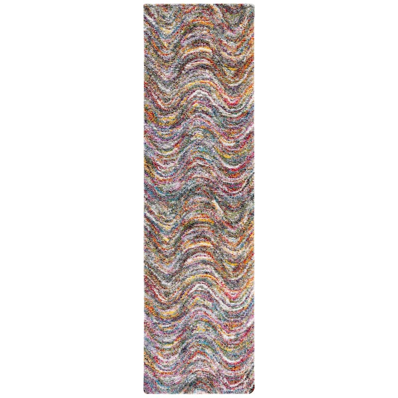 SAFAVIEH Fiesta Shag Wida Abstract Rug