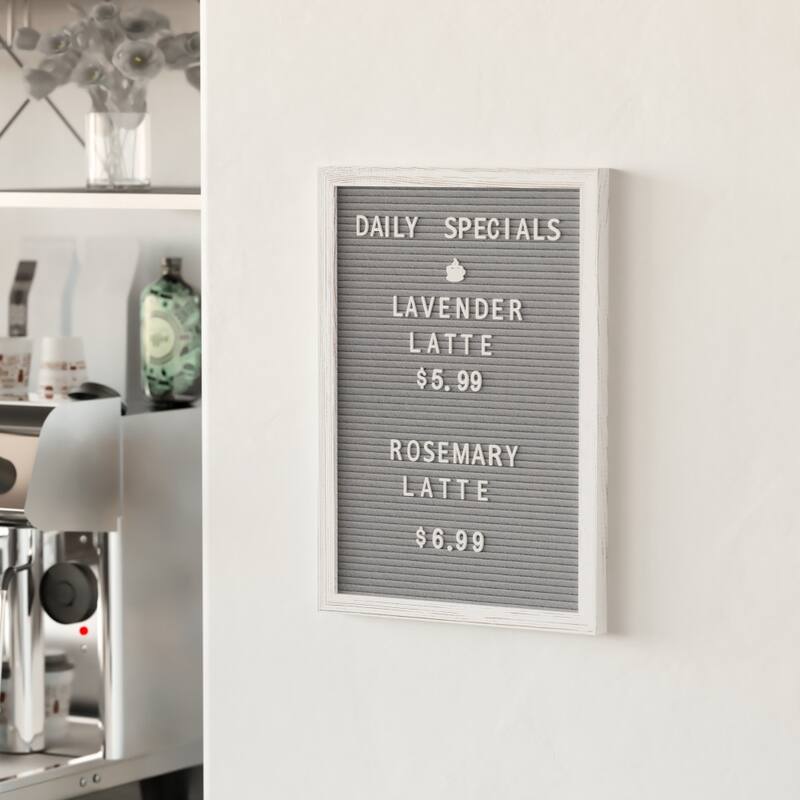 Wood Frame Letter Board with 389 PP Letters and Canvas Carry Bag