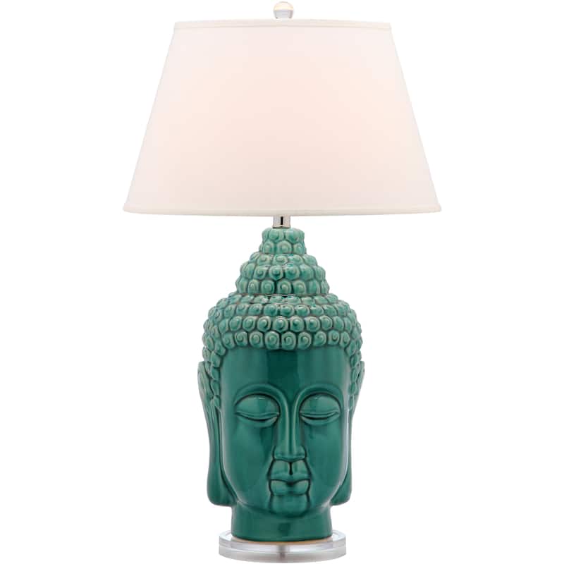 SAFAVIEH Lighting Michaela 31-inch Teal Buddha Lamp (Set of 2) - 18Wx18Dx31H