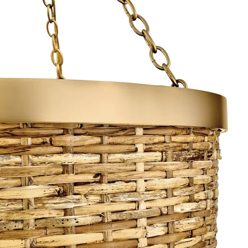 Hinkley Lighting 48427 Sanibel 3 Light 16" Wide LED Pendant with Woven